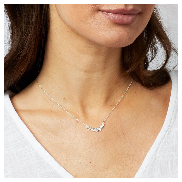 Laura Ashley N4667 Naunton Folly Scoop Necklace Sterling Silver