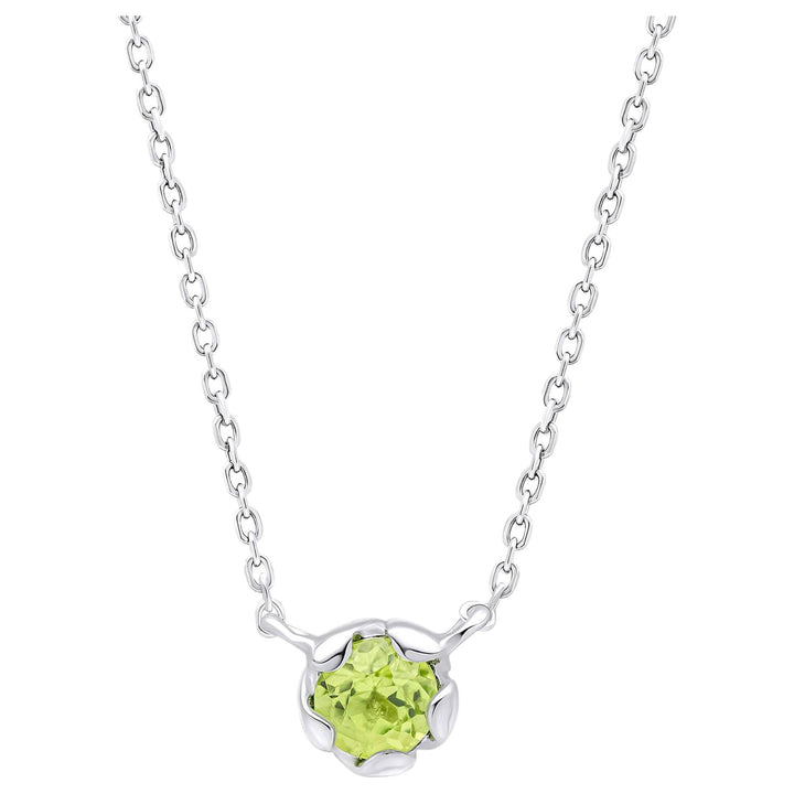 Laura Ashley N4670G Petal Set Semi-Precious Necklace Sterling Silver