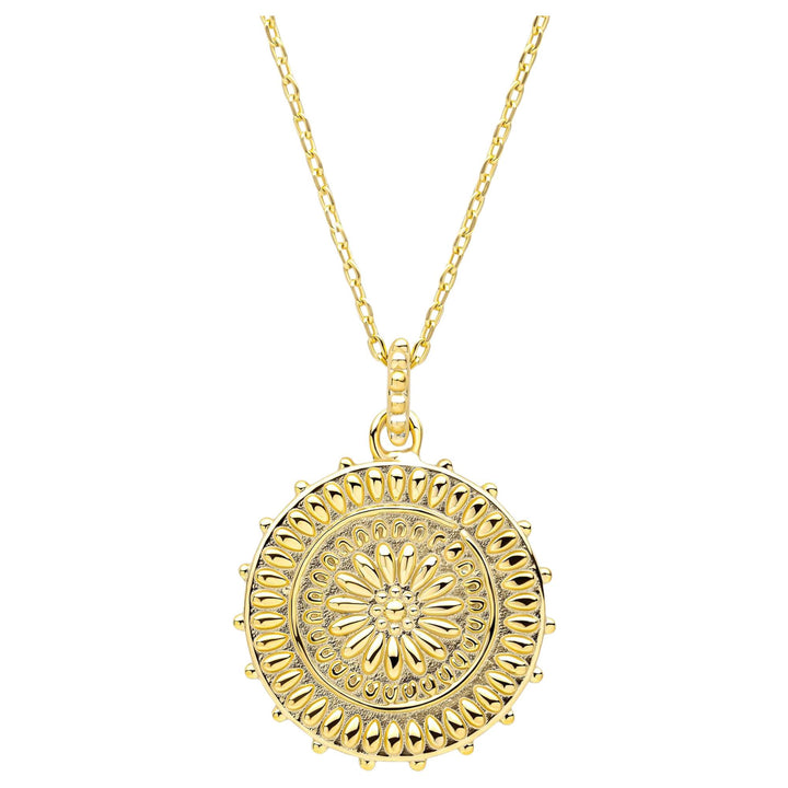 Laura Ashley N4671 Katya Sunflowers Necklace Sterling Silver