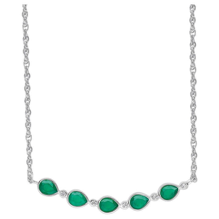 Laura Ashley N4716G Thornage Flowers Necklace Sterling Silver