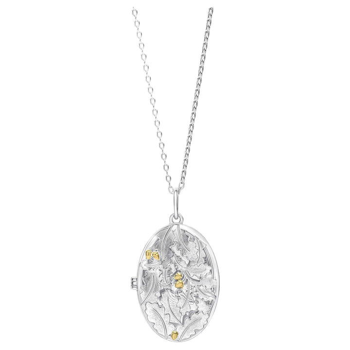 Laura Ashley N4720 Broadoak Locket Necklace Sterling Silver