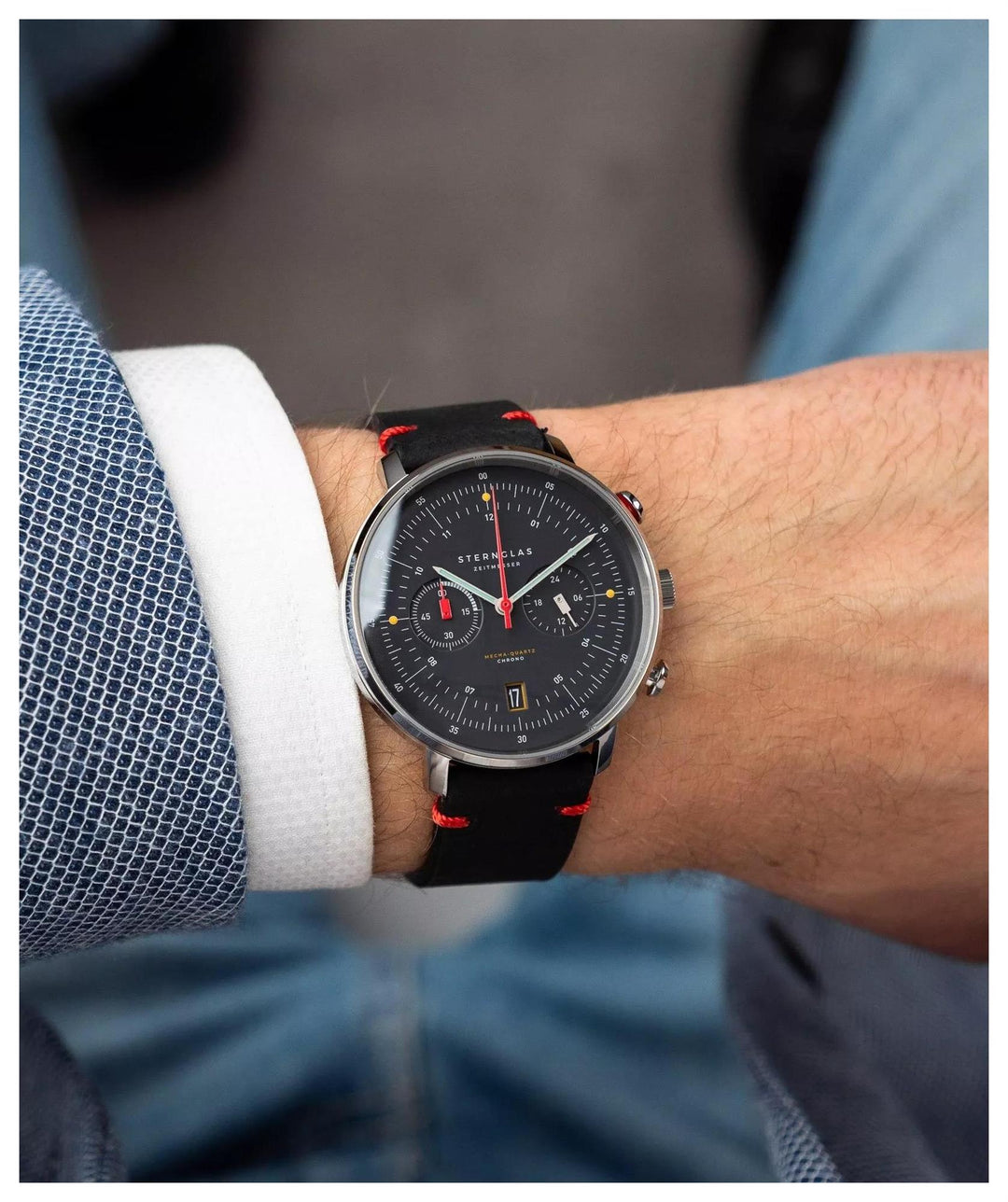 Sternglas S01-HCN03-VI29 Men's Hamburg Chronograph Watch