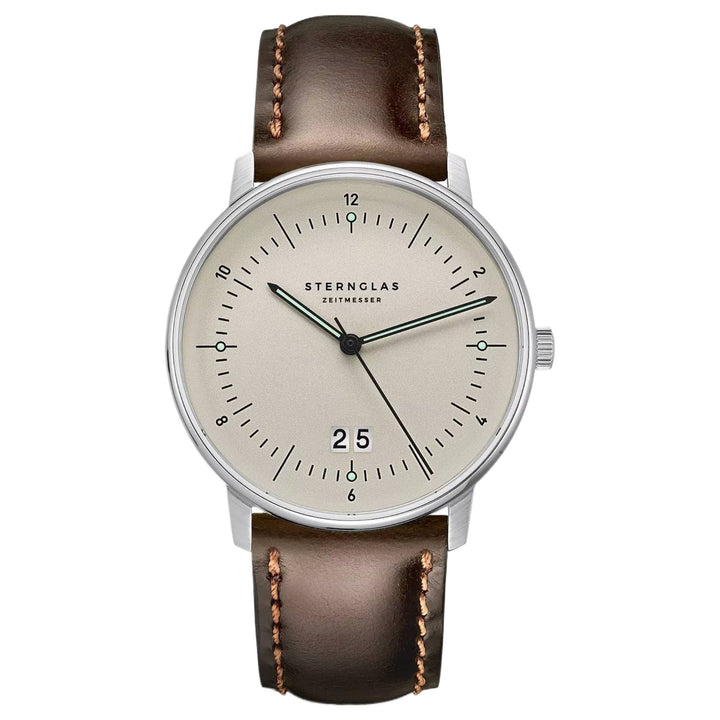 Sternglas S01-NAG26-BR03 Men's Naos Big Date Watch
