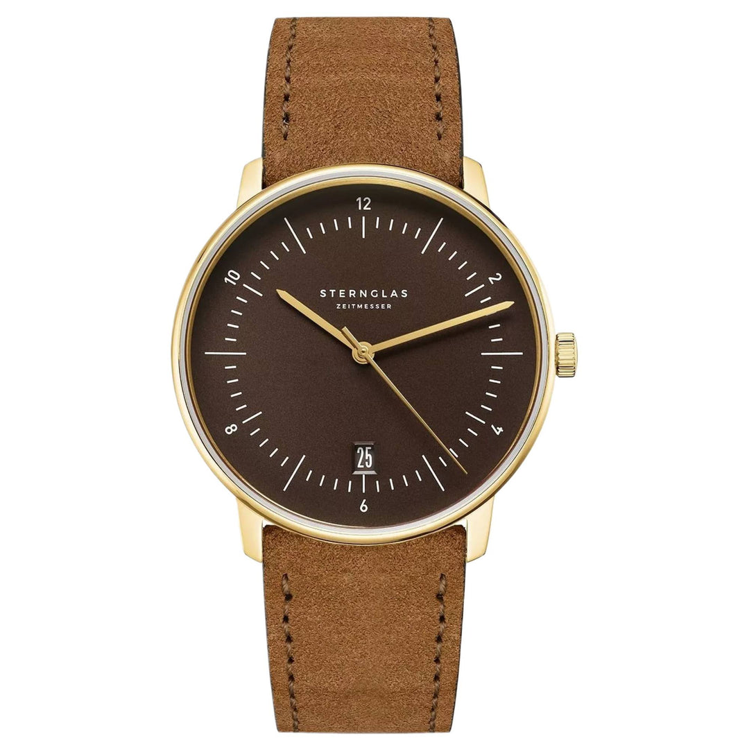 Sternglas S01-NAE21-WL02 Men's Naos Leather Strap Watch