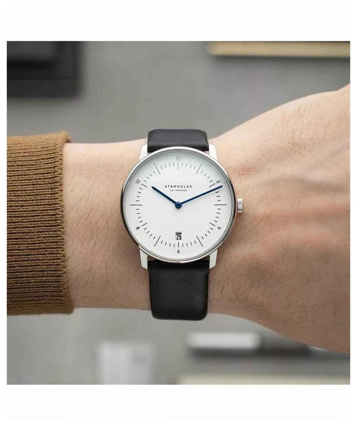 Sternglas S01-NA44-PR07 Men's Naos Leather Strap Watch