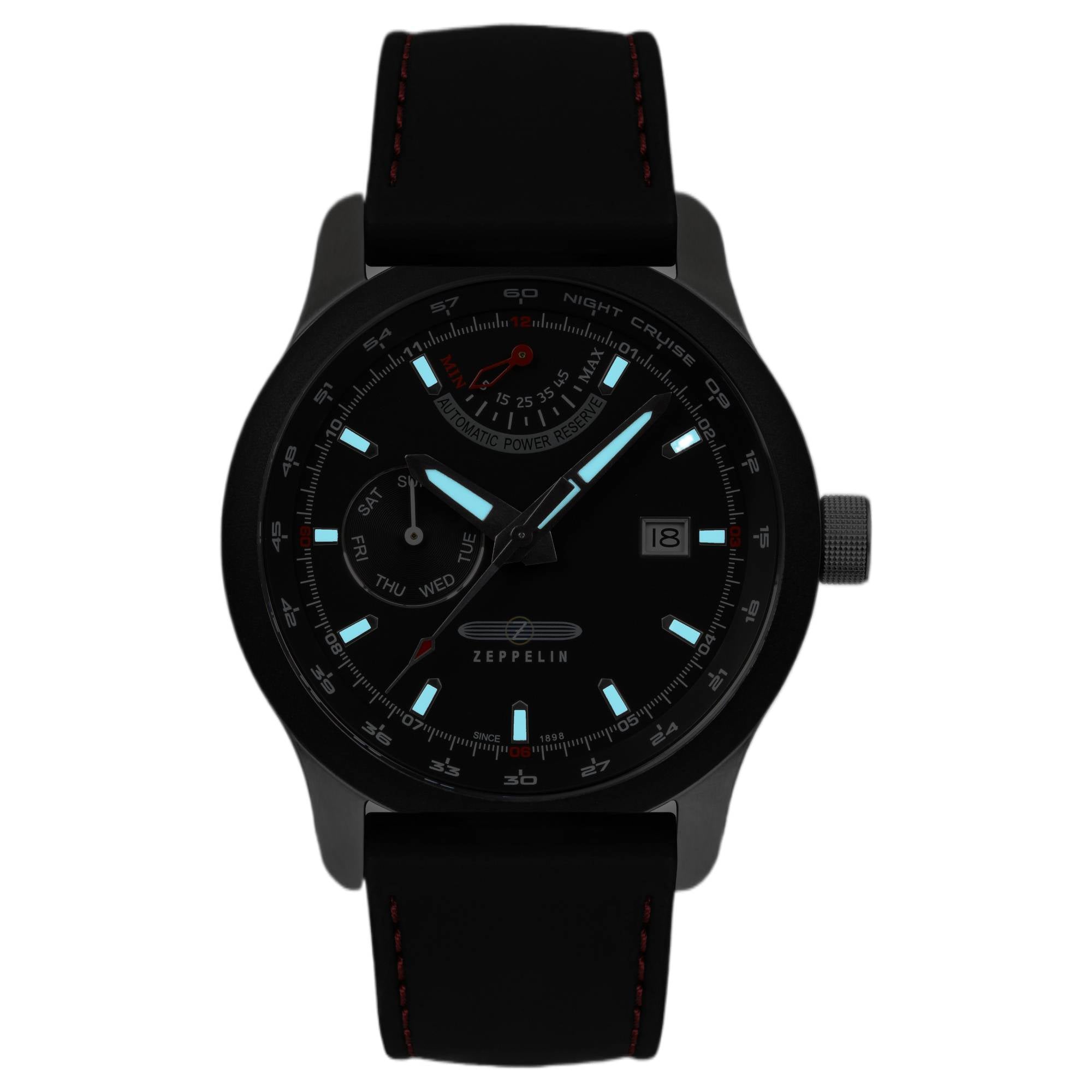 Zeppelin 7262-2 Night Cruise Rubber Strap Watch – H S Johnson