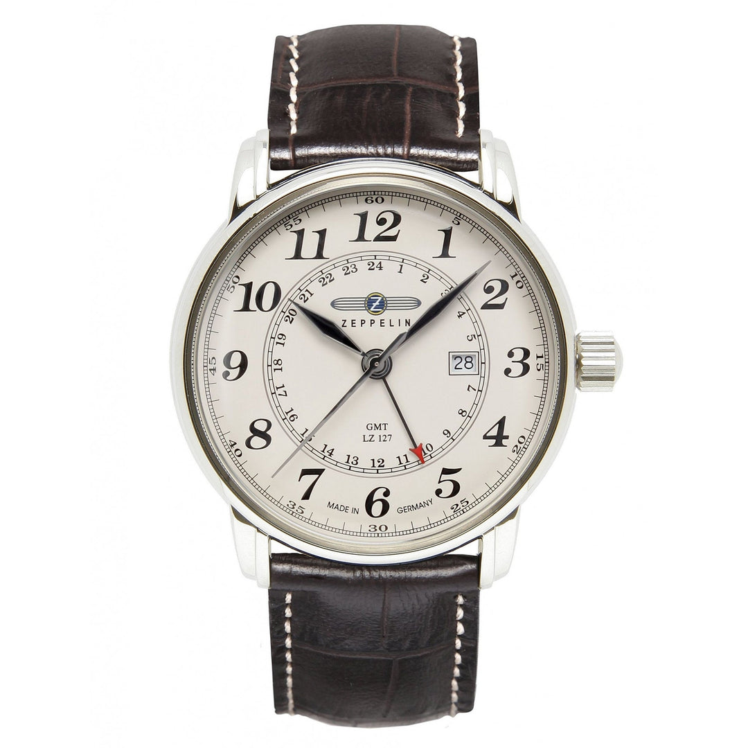 Zeppelin 7642-5 LZ127 Graf Beige Dial GMT Wristwatch - H S Johnson (7505089167586)