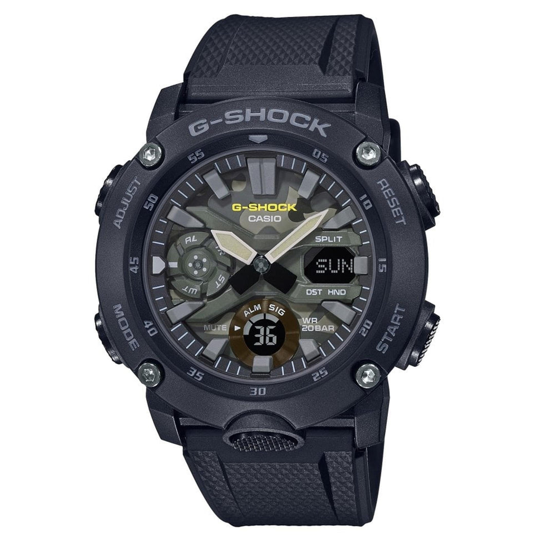 G-Shock GA-2000SU-1AER-Armbanduhr mit Tarnmuster und schwarzem Armband – HS Johnson