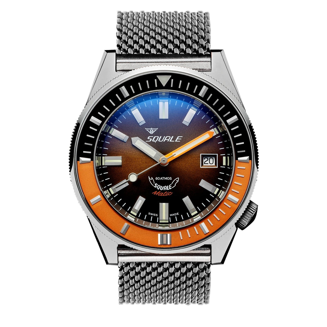 Squale MATICXSD.ME22 600 Meter Swiss Automatic Dive Wristwatch Mesh - H S Johnson (7800793235682)