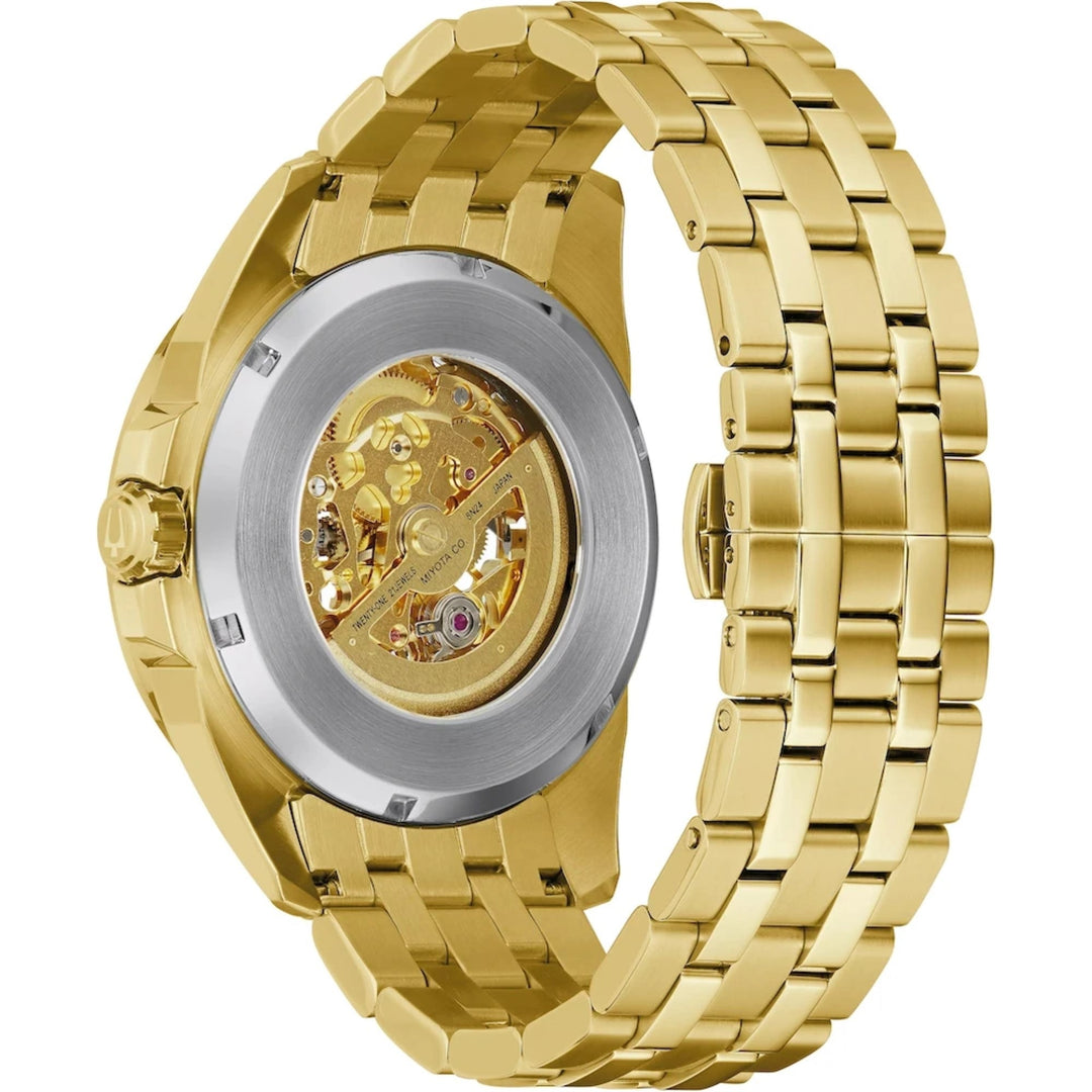 Bulova 97a162 guldfarvet sutton automatisk armbåndsur - hs johnson