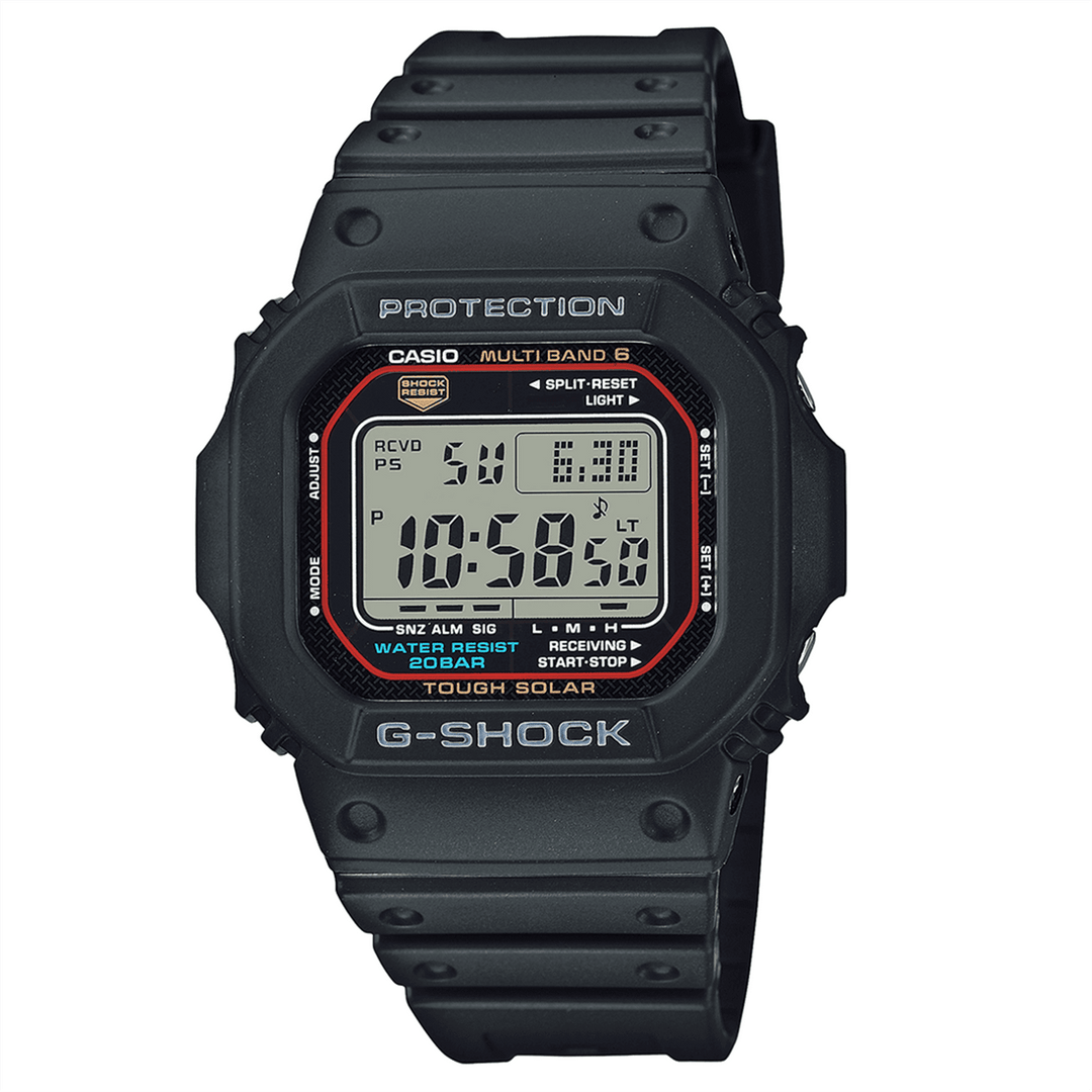 G-Shock gw-m5610u-1er klassisk multifunktion lcd sort armbåndsur med rem - hs johnson