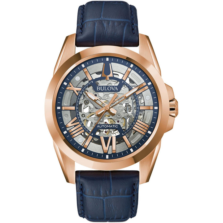 Bulova 97a161 Sutton automatische Armbanduhr mit blauem Armband – HS Johnson