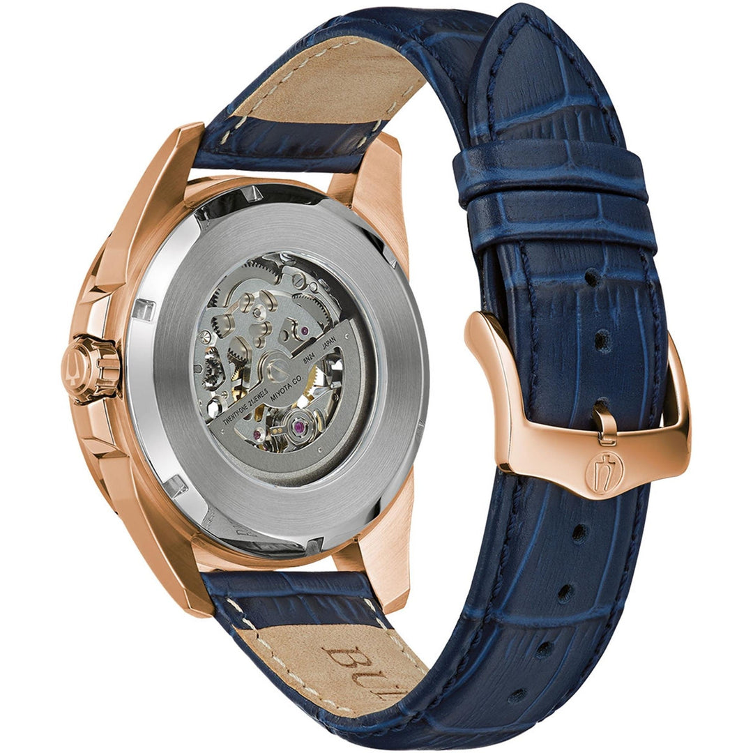 Bulova 97a161 Sutton automatische Armbanduhr mit blauem Armband – HS Johnson