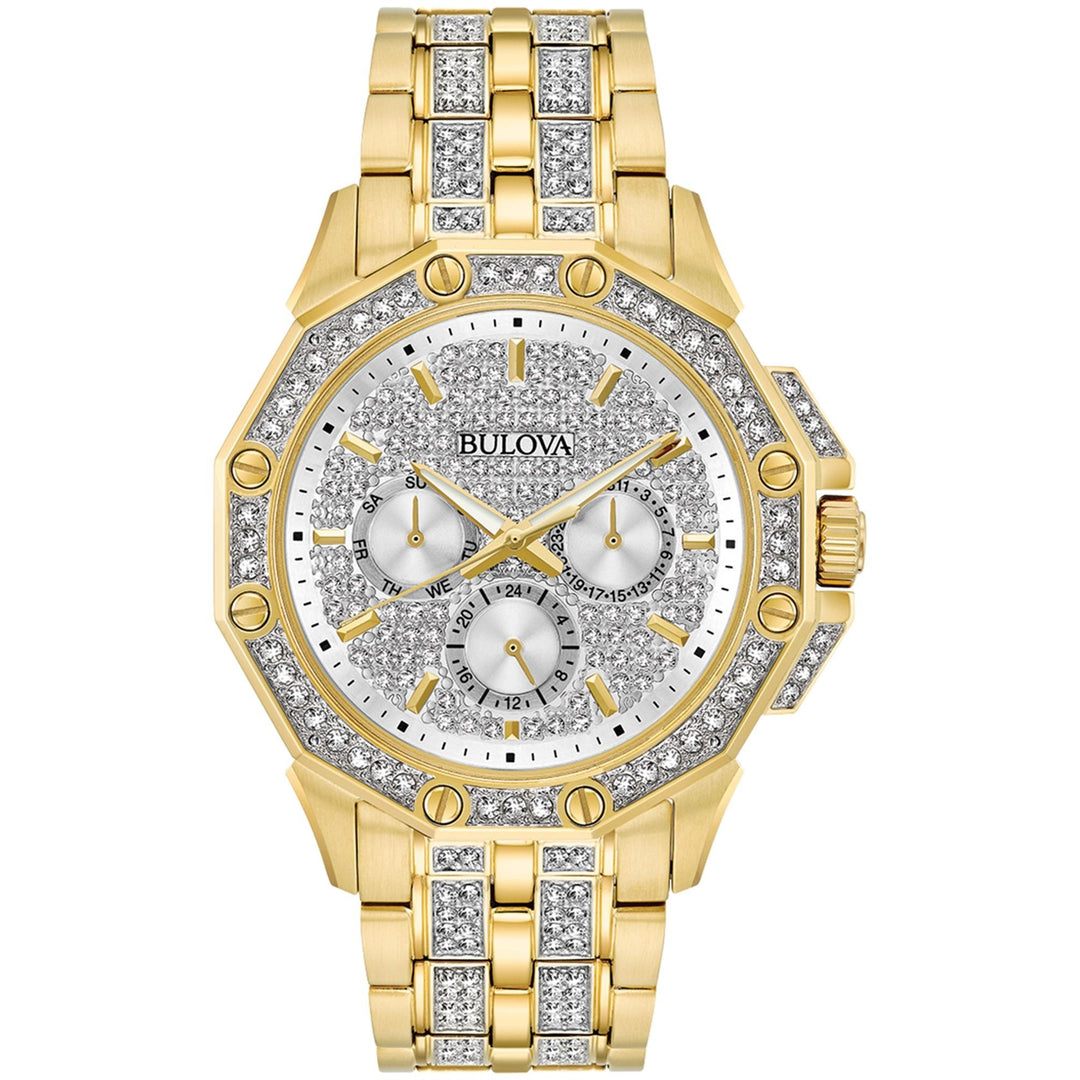 Bulova 98c126 orologio da polso con bracciale in acciaio color oro ottava - hs johnson (7797171028194)
