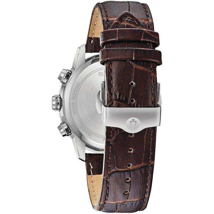 Bulova 96b309 sutton kronograf brun læderrem armbåndsur - hs johnson