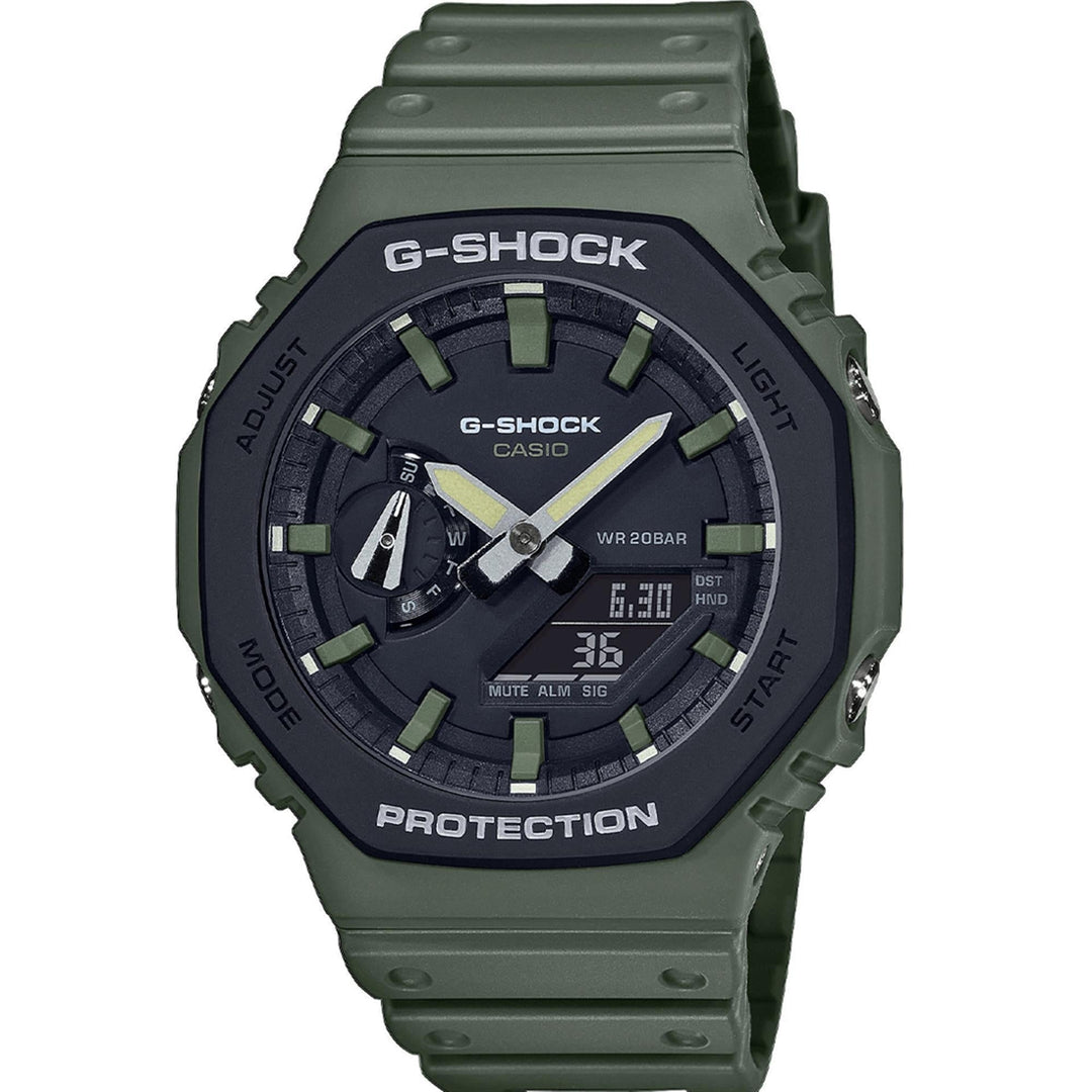 G-Shock ga-2110su-3aer lagdelt bezel grønt armbåndsur - hs johnson