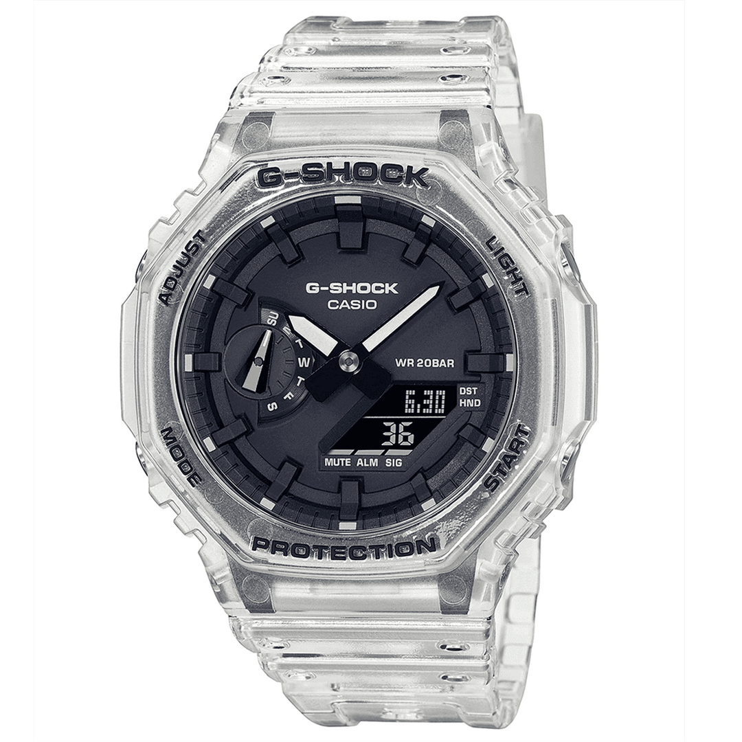 G-Shock ga-2100ske-7aer Skelett-Serie transparente Armbanduhr – HS Johnson