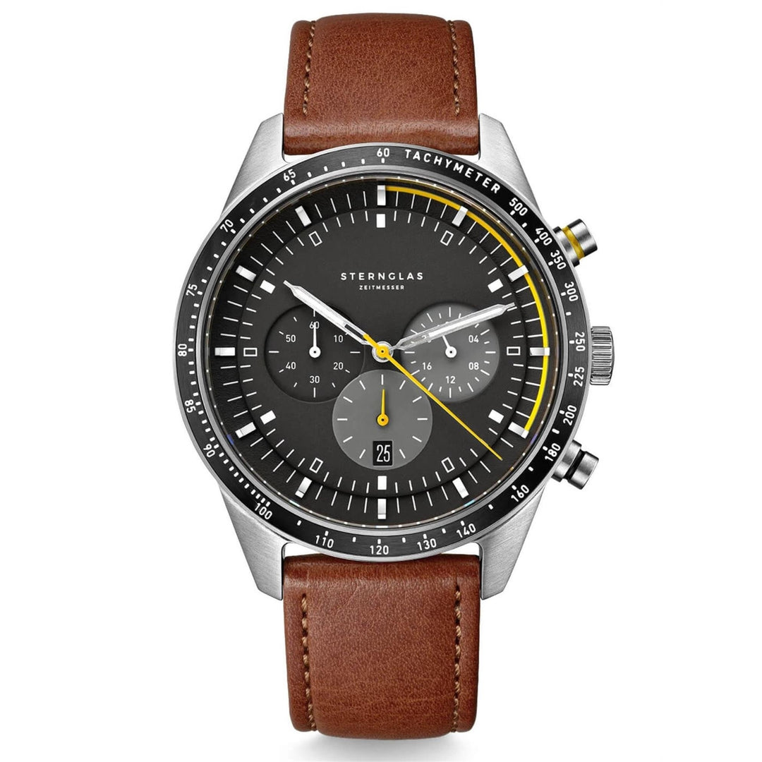 Sternglas S01-TY03-MO11 Men's The Tachymeter Leather Strap Wristwatch - H S Johnson (7797495955682)