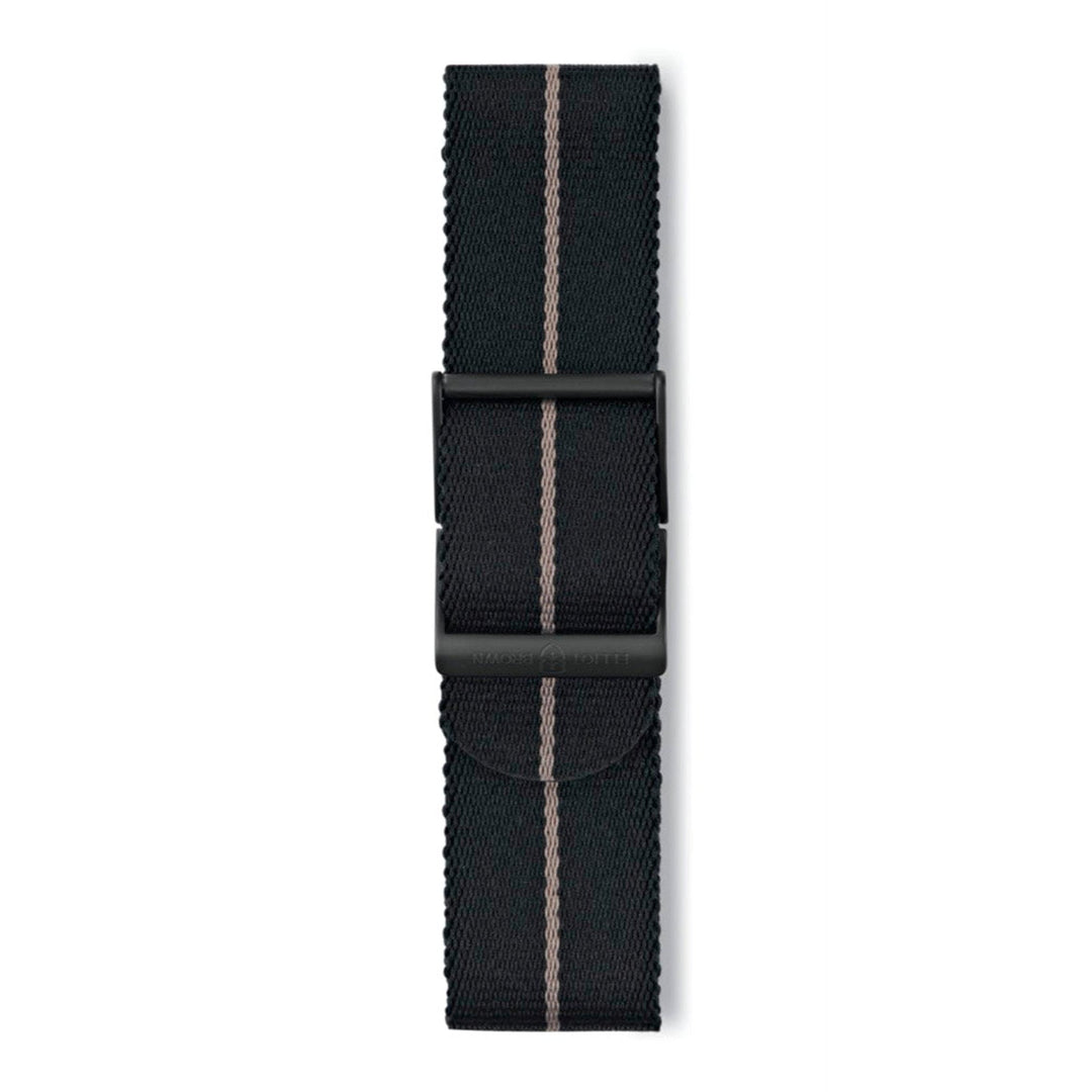 Elliot Brown str-n18 schwarz mit wüstenbraunem Nadelstreifen-Gurtband – HS Johnson
