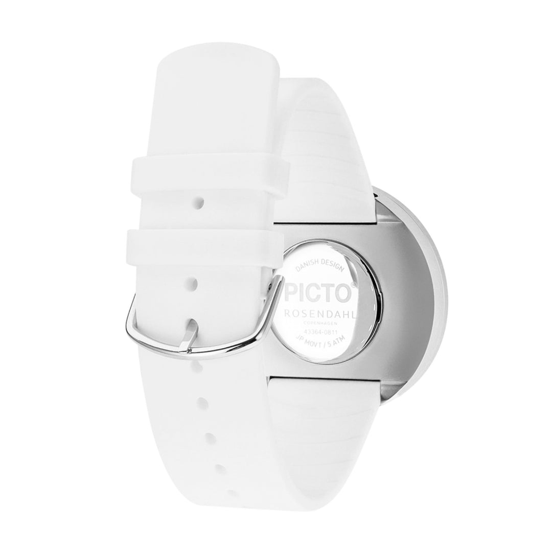 Picto 43364-0220s hvid urskive og silikone armbåndsur - hs johnson