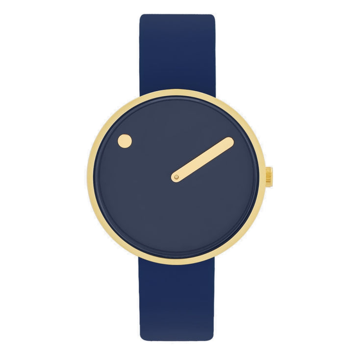Picto 34018-0514g Armbanduhr mit nachtblauem Zifferblatt und blauem Armband – HS Johnson