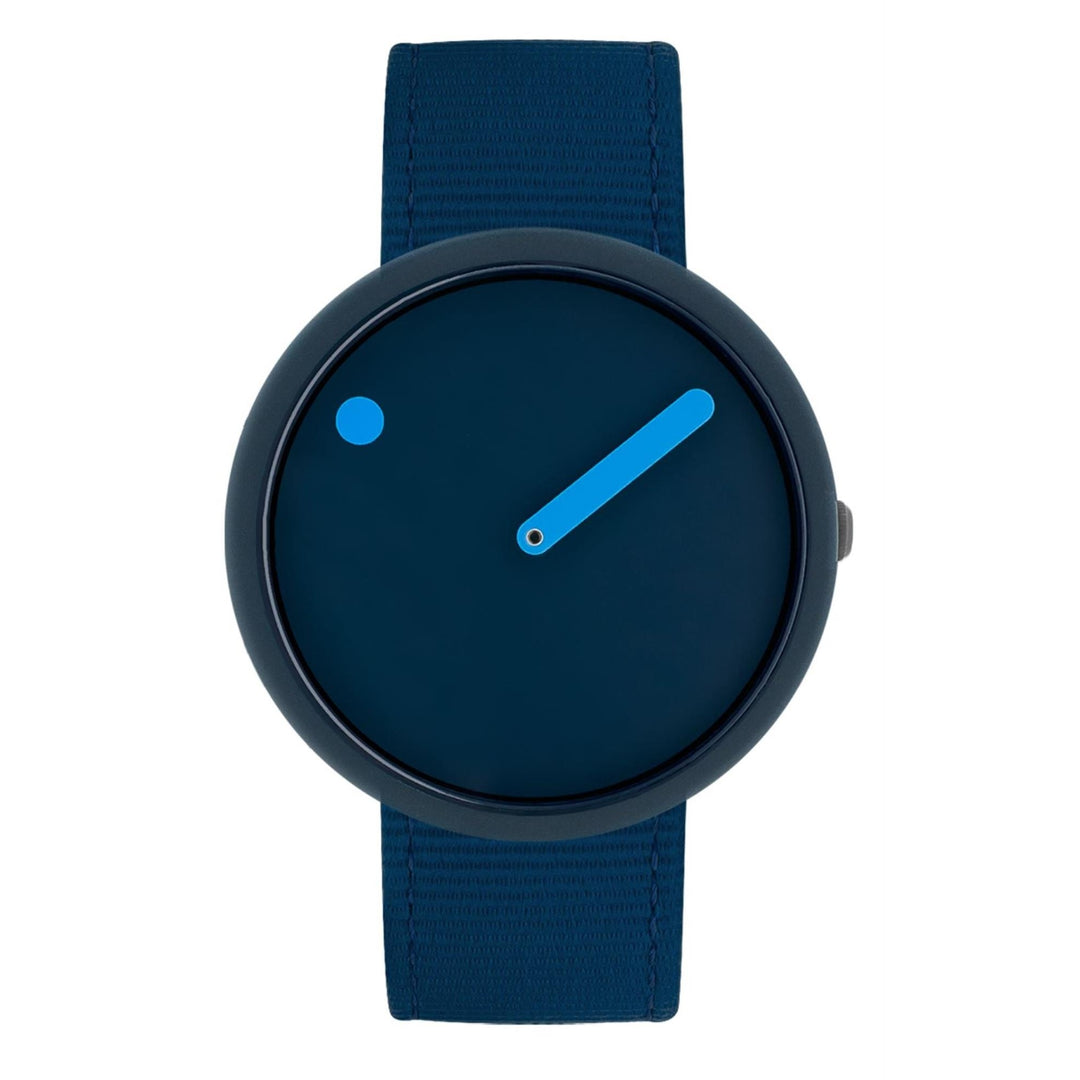 Picto r44001-r001 orologio da polso con quadrante blu navy e cinturino in plastica riciclata - hs johnson (7797556707554)