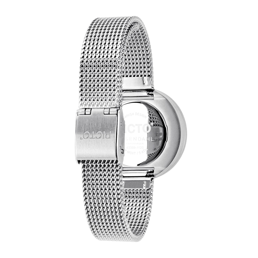 Picto 43369-0812 Armbanduhr mit schwarzem Zifferblatt und mattem Mesh-Armband – HS Johnson (7797567684834)