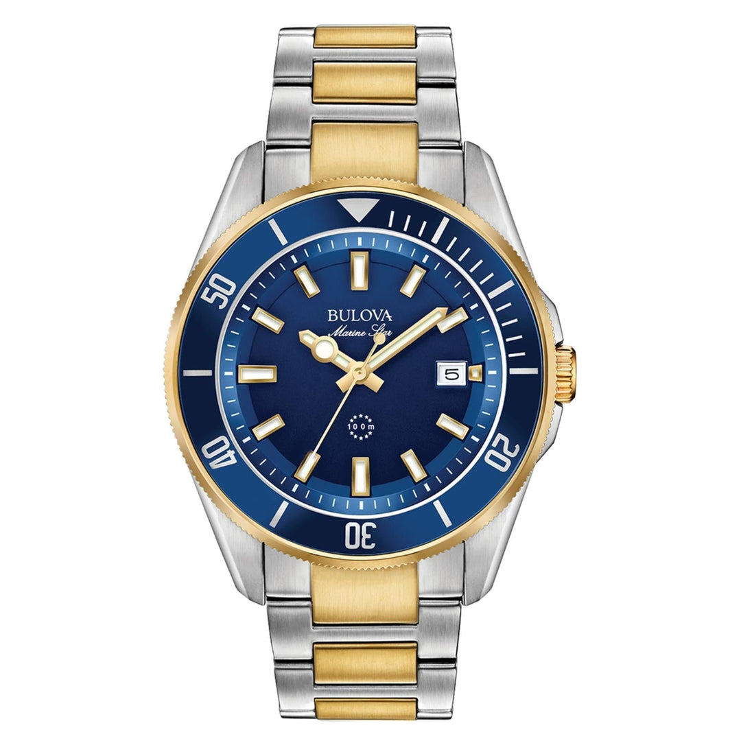 Bulova 98b334 Marine Star Armbanduhr mit zweifarbigem Armband – HS Johnson
