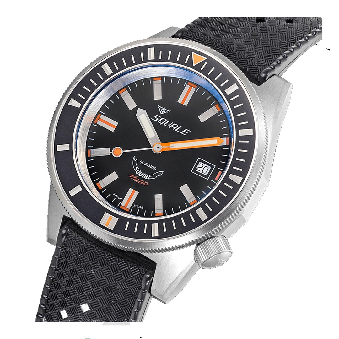 Squale MATICXSG.NT 600 Meter Swiss Automatic Dive Wristwatch Rubber - H S Johnson (7505123934434)