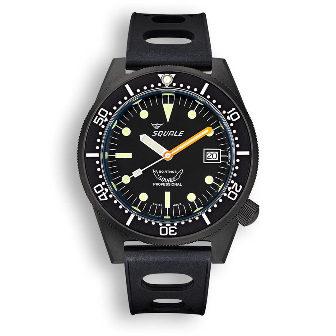 Squale 1521PVD.NT 500 Meter Swiss Automatic Dive Wristwatch Rubber - H S Johnson (7800792678626)