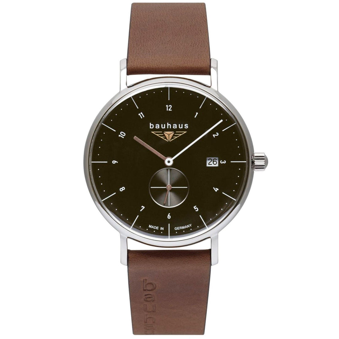 Bauhaus 2132-2 Black Dial With Date Wristwatch - H S Johnson (7999218155746)