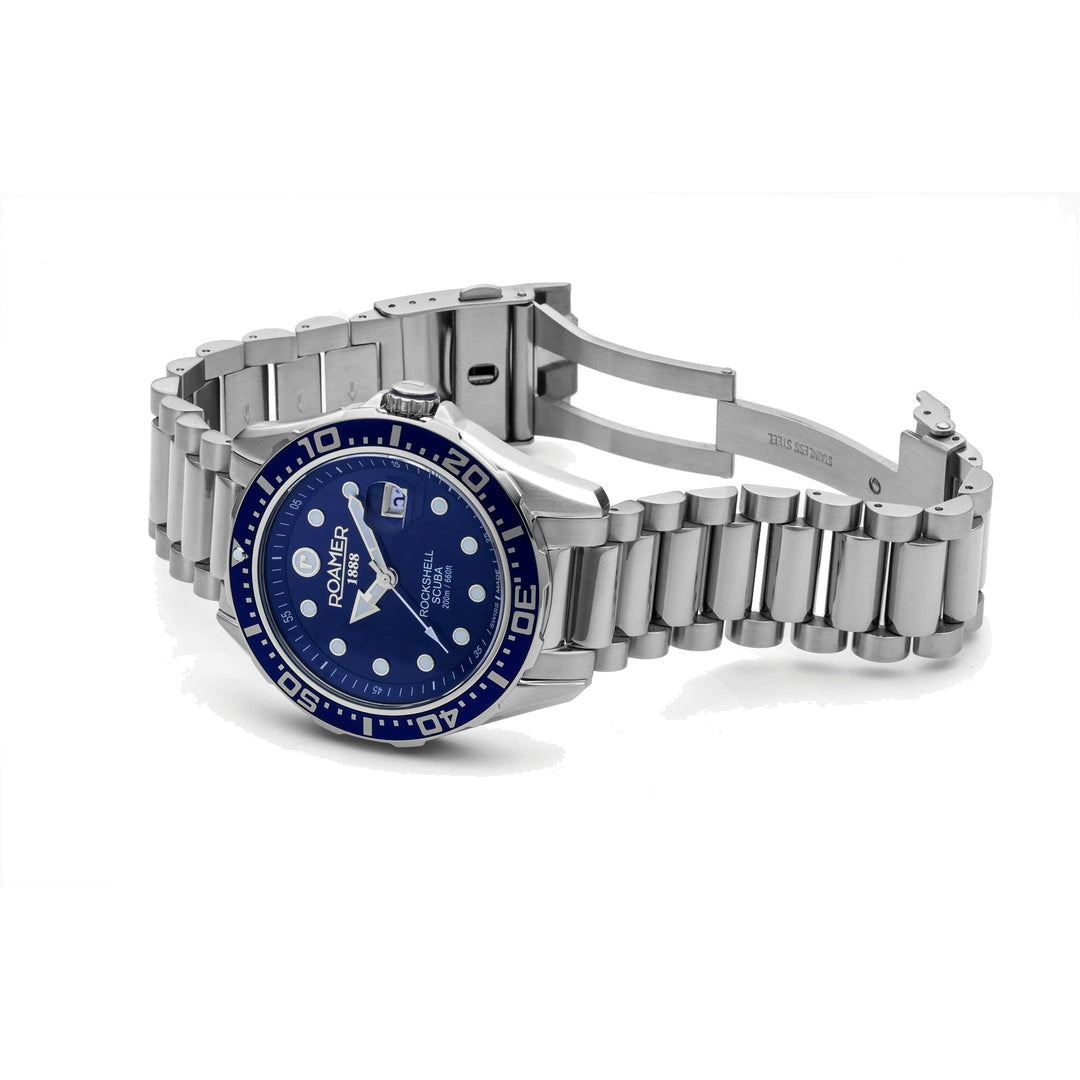 Roamer 220858 41 45 50 Rockshell Mark III Scuba Blue Dial Wristwatch - H S Johnson (7964726788322)