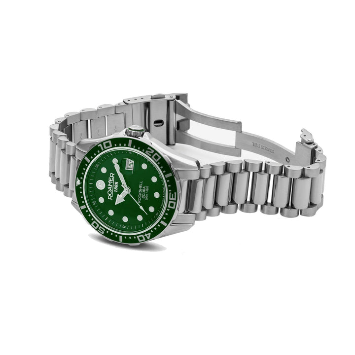 Roamer 220858 41 75 50 Rockshell Mark III Scuba Green Dial Wristwatch - H S Johnson (7977386148066)