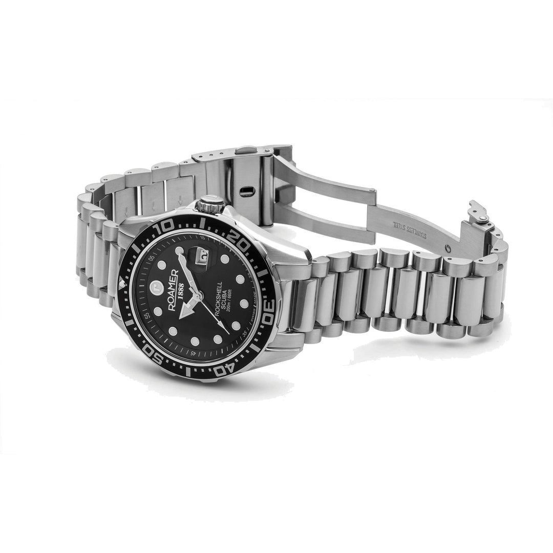 Roamer 220858 41 85 50 Rockshell Mark III Scuba Armbanduhr mit schwarzem Zifferblatt – HS Johnson