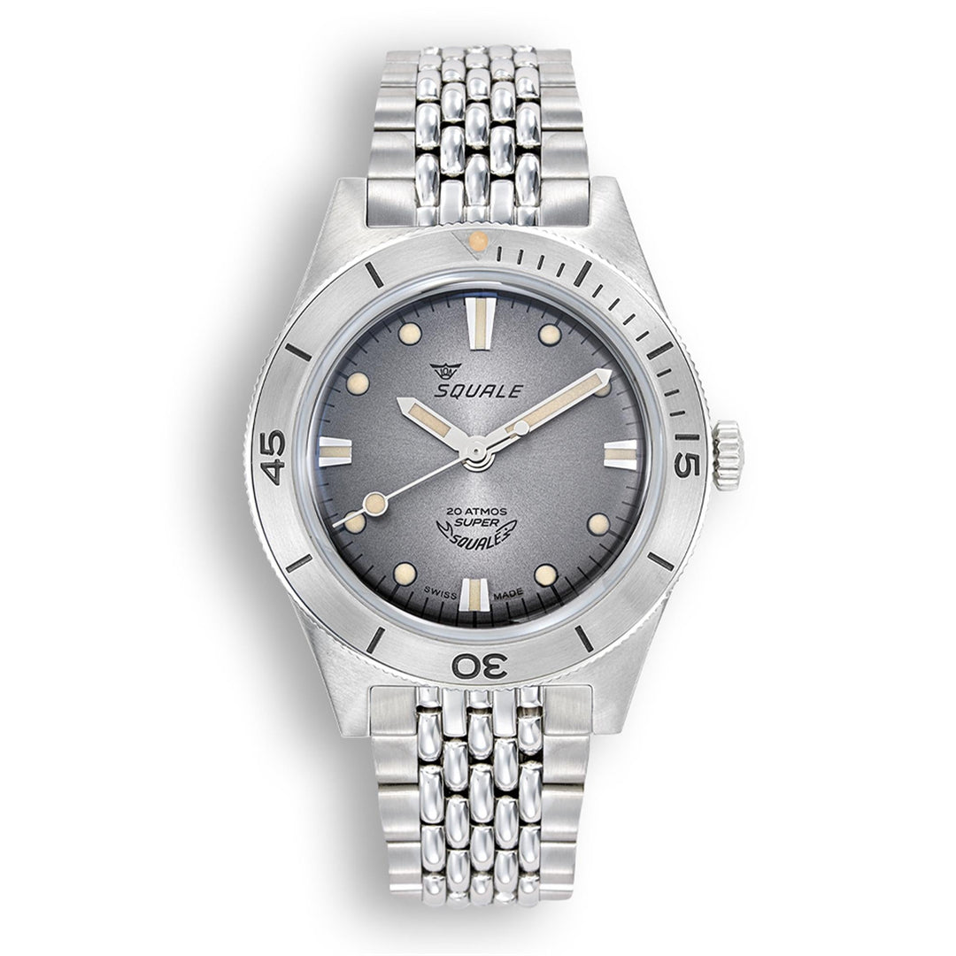 Squale SUPERSSG.AC Grey Dial Steel Bracelet Wristwatch - H S Johnson (7971304636642)